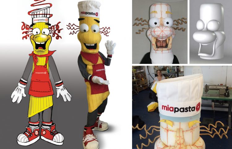 Les restaurants Mia Pasta et 30&1 ont créé de toutes pièces la mascotte Alfredo.